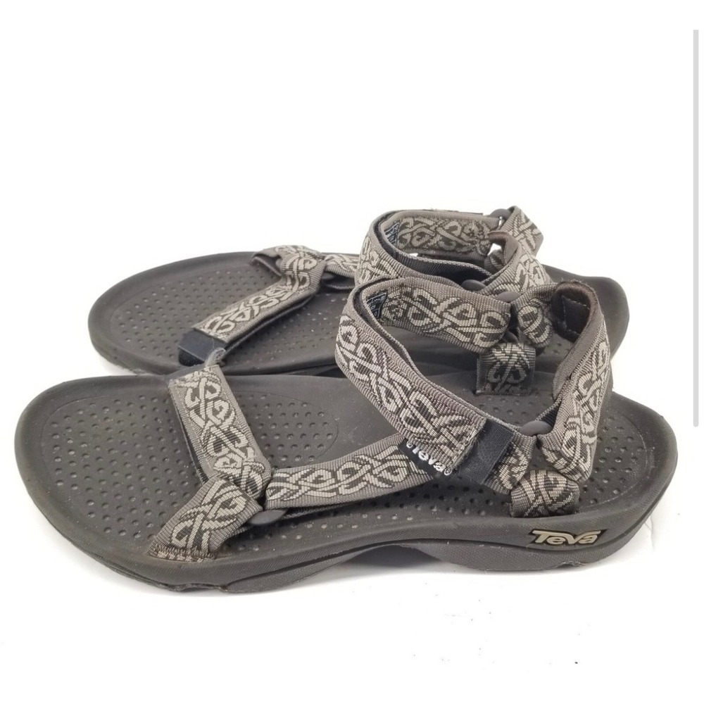 Teva Original Universal Sandals Mens 11 Gray Black Geometric Straps